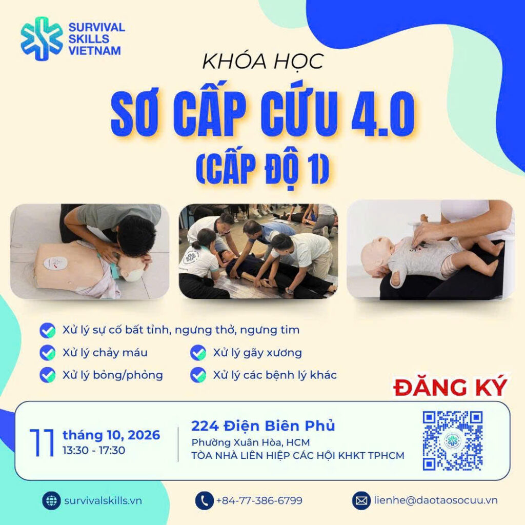 Học sơ cấp cứu tháng 10 tại HCM
